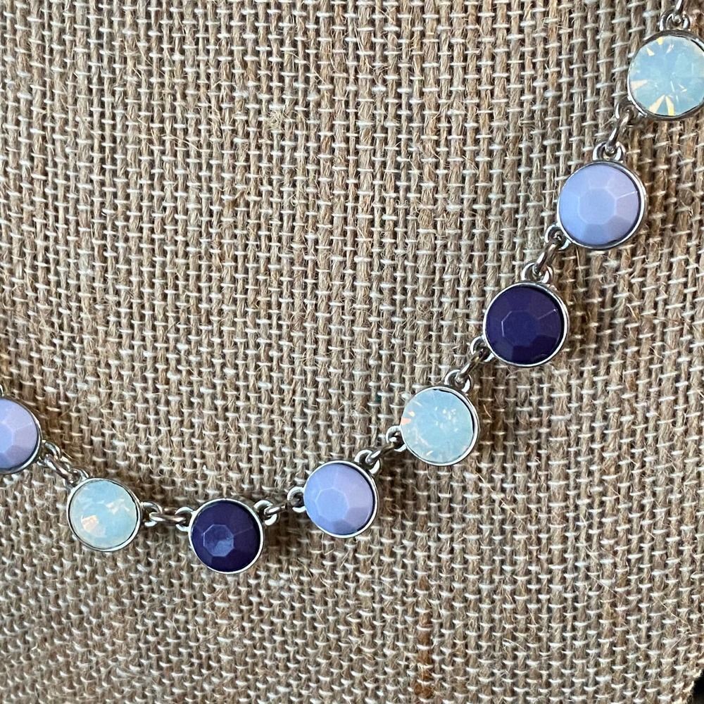 C. Wondersilver-Tone Multi Rhinestonenecklace - image 2